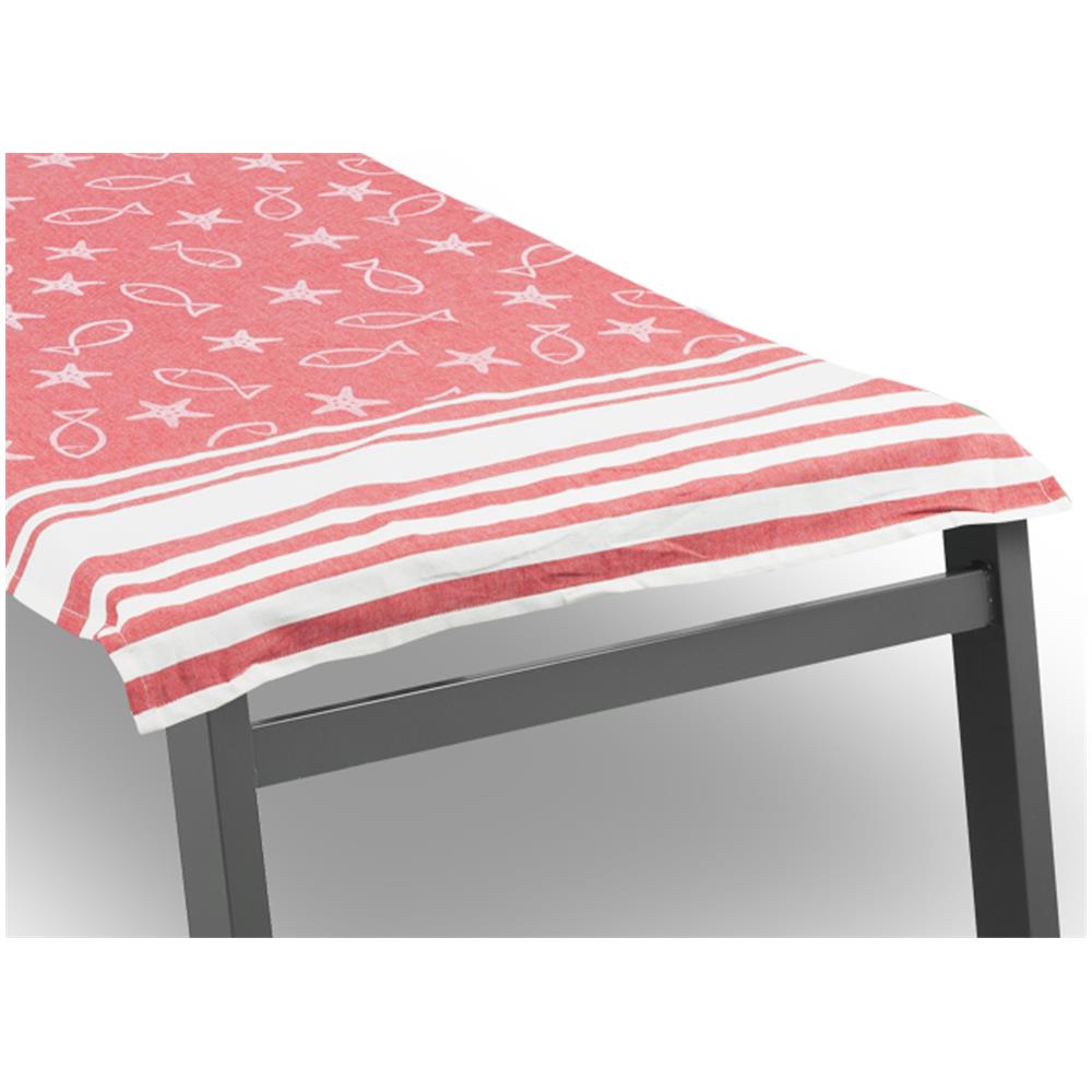 Telo Mare Lettino Spiaggia Piscina Con Cuscino Imbottito E Tasche Fishy Corallo   - Foto 2