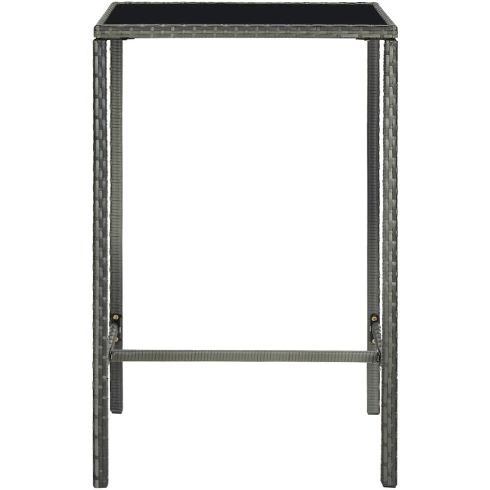 Set Bar Da Giardino 3 Pz In Polyrattan Grigio - Foto 2