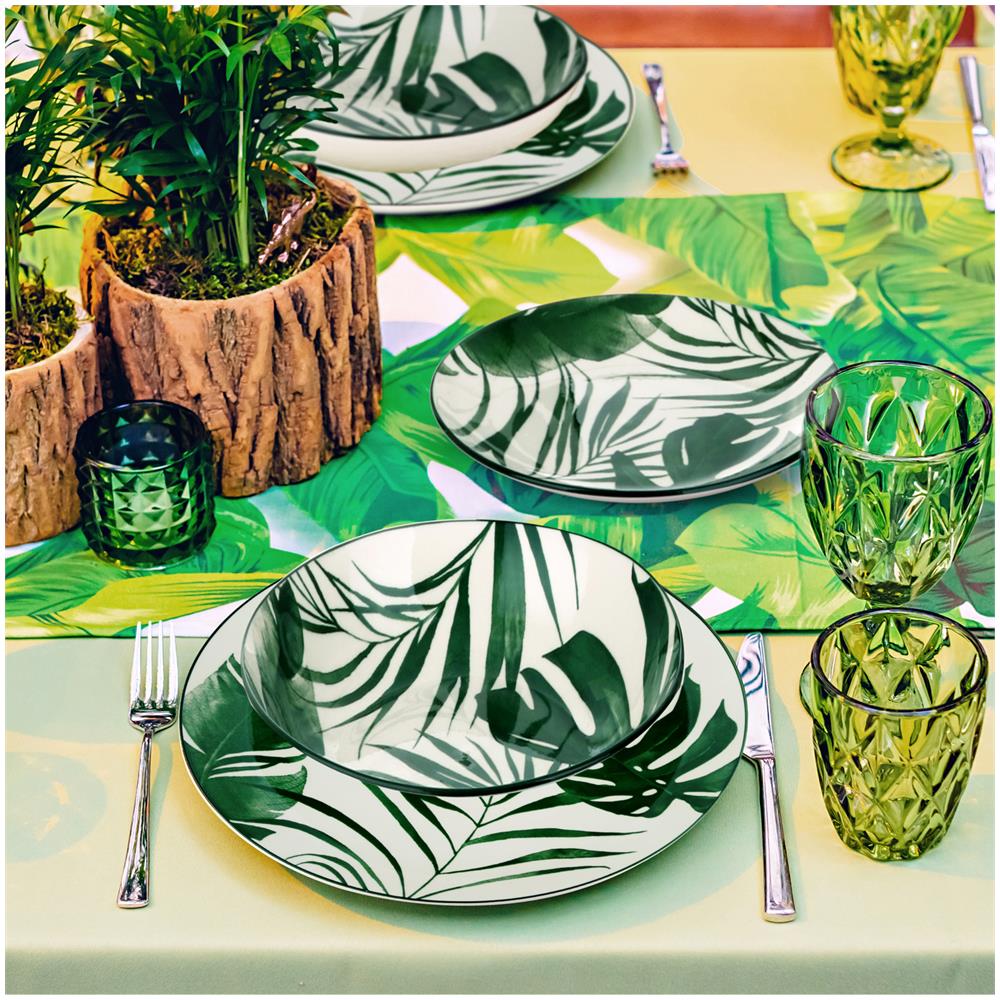 Servizio 18 Piatti Palme Verde Verde - Foto 5
