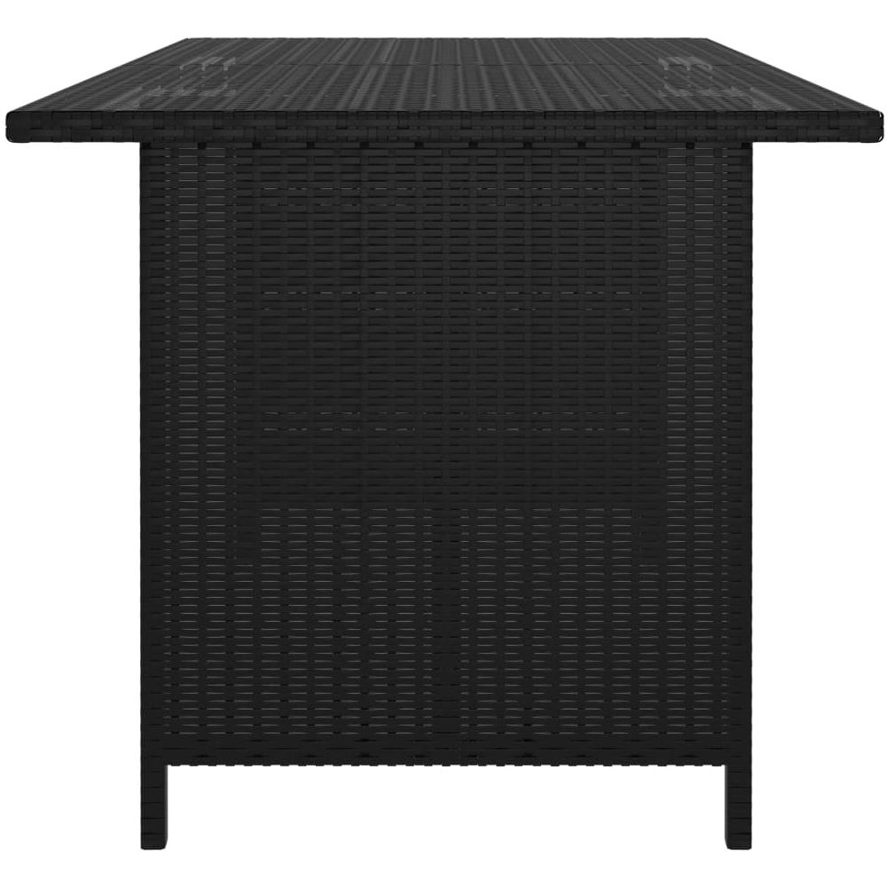 Tavolo da Pranzo da Giardino Nero 110x70x65 cm in Polyrattan - Foto 2