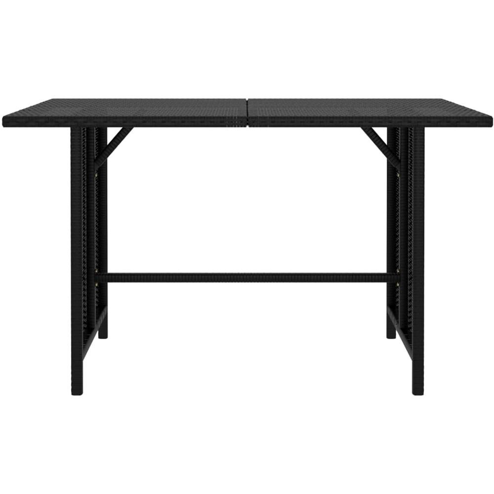 Tavolo da Pranzo da Giardino Nero 110x70x65 cm in Polyrattan - Foto 3