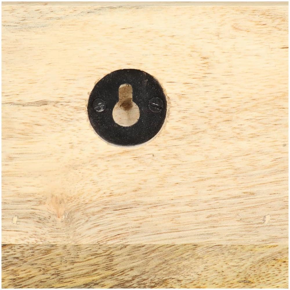 Appendiabiti a Muro 60x15x20 cm Legno Massello di Mango Grezzo - Foto 3