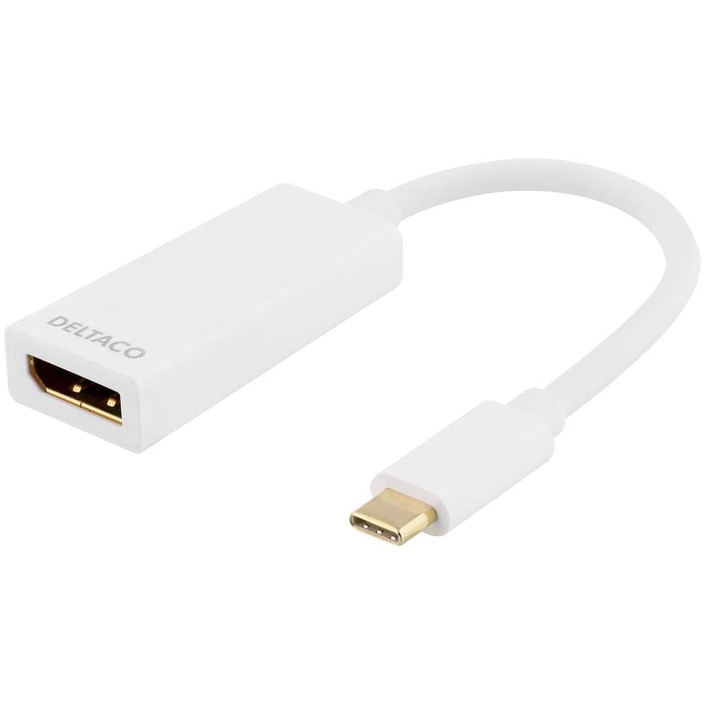 Adattatore Da Usb 3.1 A Dp, Tipo C Ha - Dp Femmina, 4k, Uhd, Bianco - Foto 1