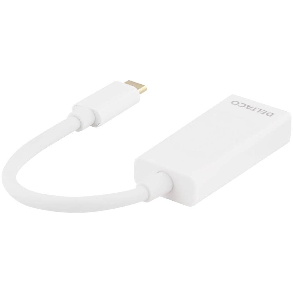 Adattatore Da Usb 3.1 A Dp, Tipo C Ha - Dp Femmina, 4k, Uhd, Bianco - Foto 2