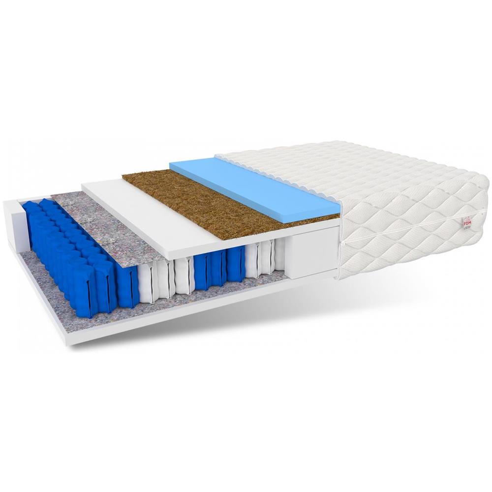 Materasso A Molle Insacchettate Modena Max 140 X 200 - H2 Medio / H3 Medio Rigido - Schiuma Hr Ad Alta Resilienza, Cocco - Foto 1