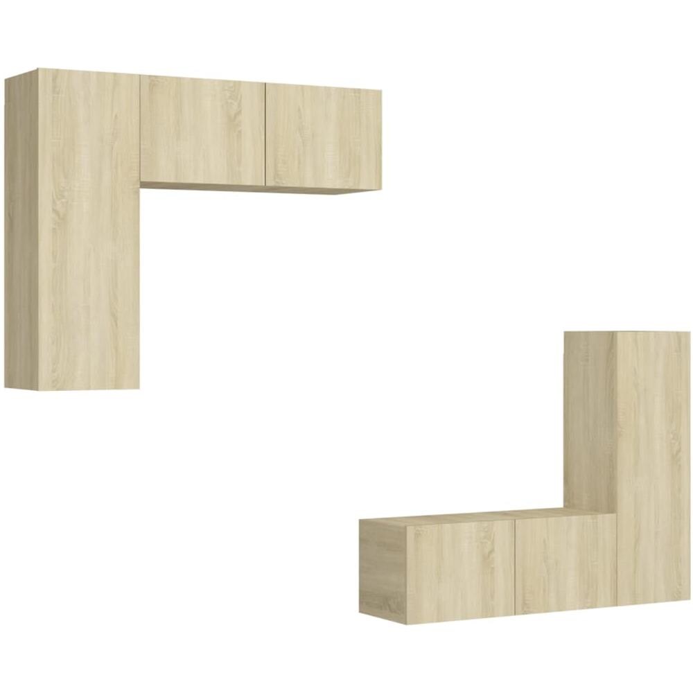 Set Porta Tv 4 Pz Rovere Sonoma In Truciolato - Foto 2