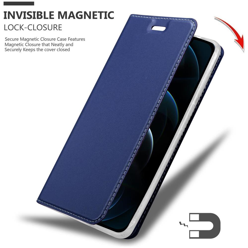 Custodia Compatibile Con Apple Iphone 12 / Iphone 12 Pro (6,1"" Zoll) In Classy Blu Scuro - Coperchio Protettiva Con Chiusura Magnetica, Funzione Stand E Tasca Per Le Carte - Foto 8