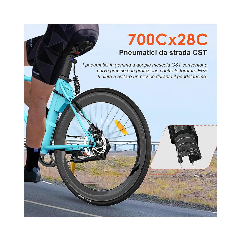 Bici Elettrica Pieghevole 12 Pollici - 250W, 36V 7.8AH, Autonomia 30-45km