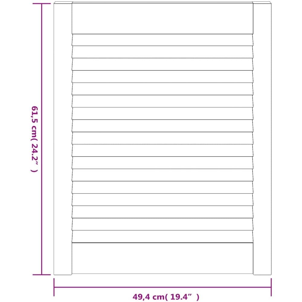 Ante a Lamelle 4 pz Bianche 61,5x49,4 cm in Legno di Pino - Foto 5