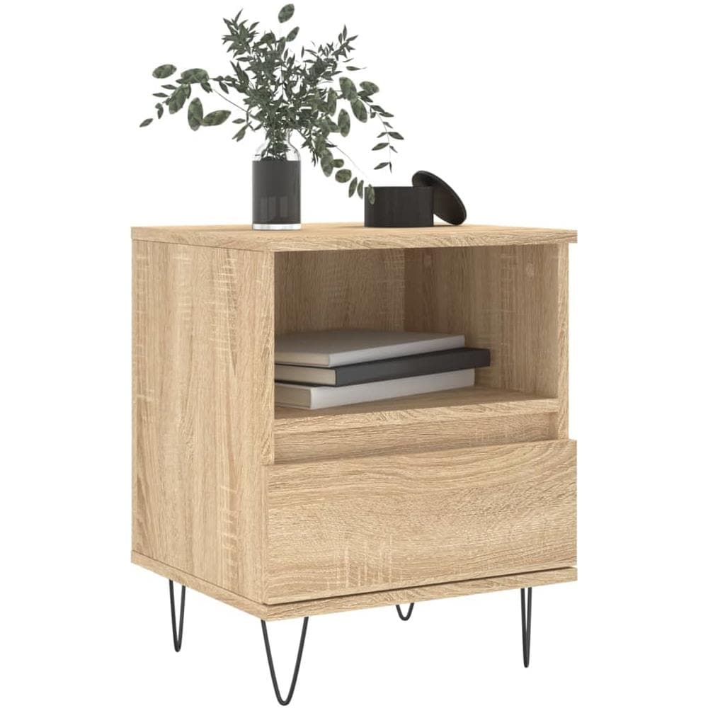 Comodino Rovere Sonoma 40x35x50 Cm In Legno Multistrato - Foto 3
