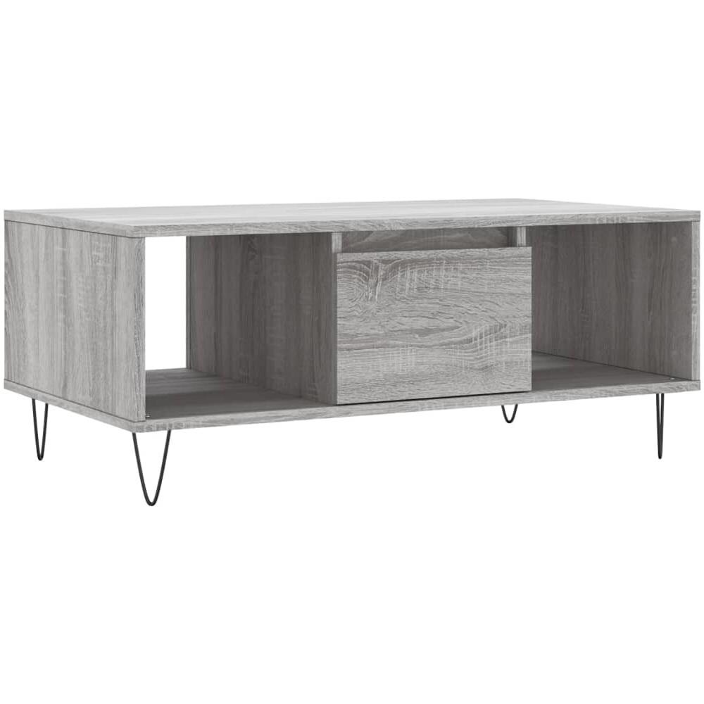 Tavolino Salotto Grigio Sonoma 90x50x36,5 Cm Legno Multistrato - Foto 2