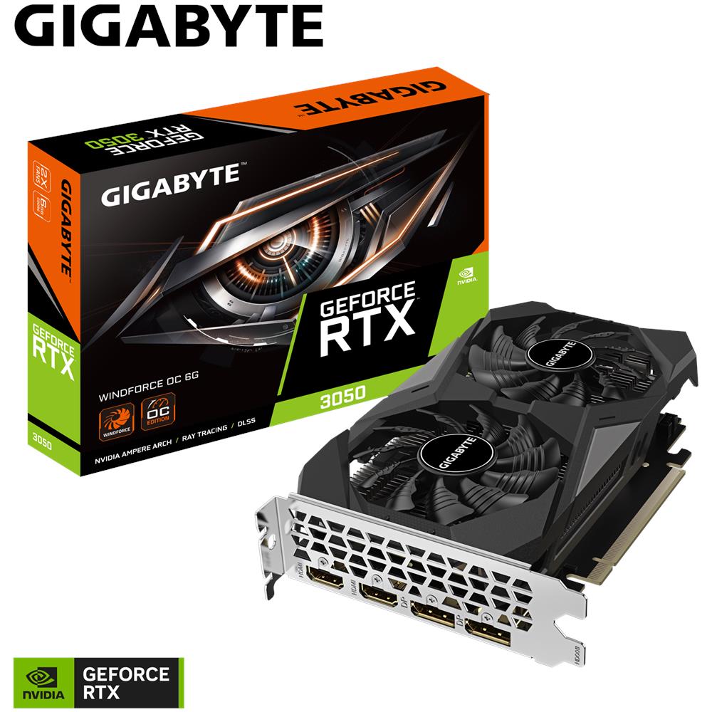 GeForce RTX 3050 6 GB GDDR6 PCI Express 4.0 1 x DisplayPort 1 x HDMI WINDFORCE OC 6G - Foto 2