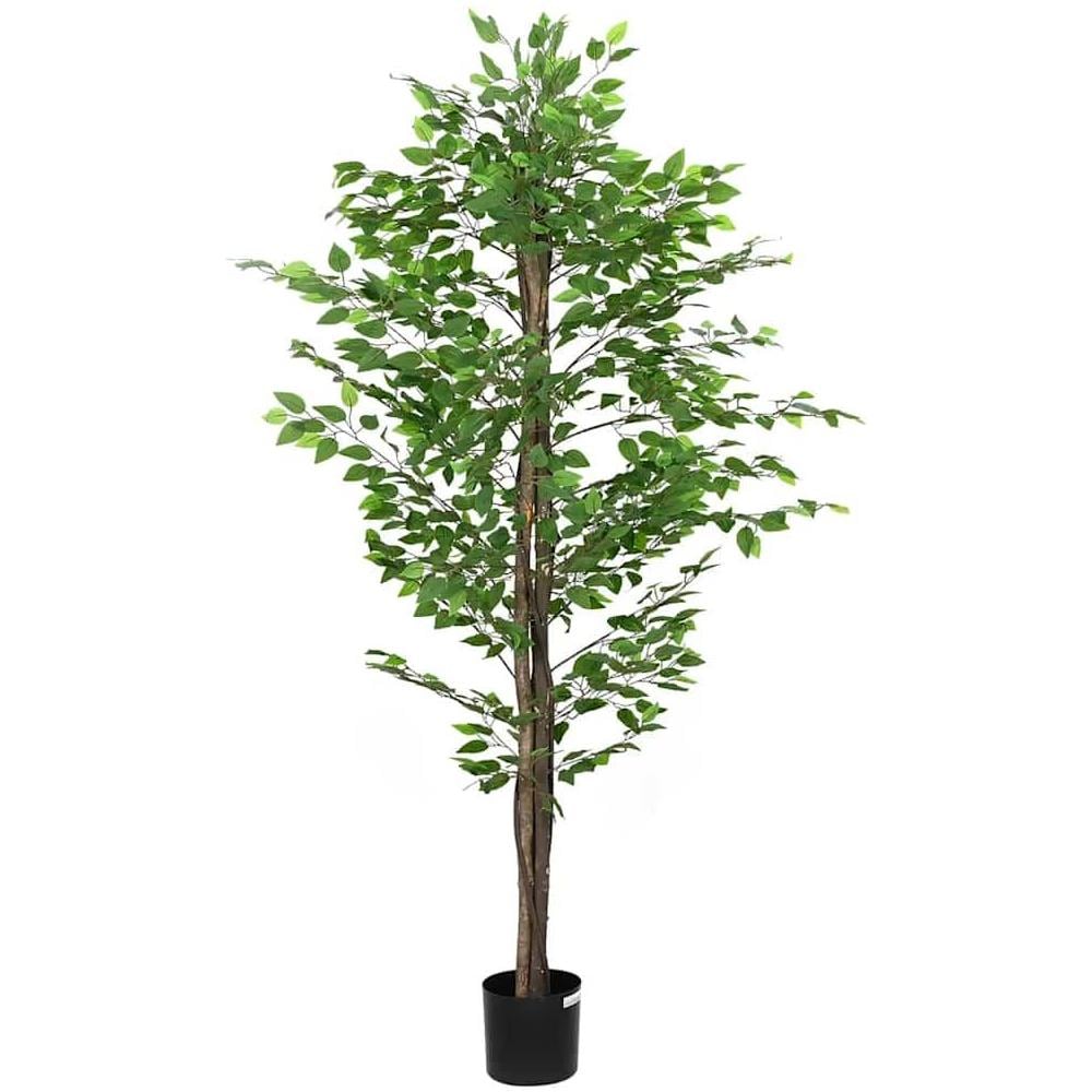 Pianta di Ficus Artificiale 1260 Foglie 200 cm Verde - Foto 1