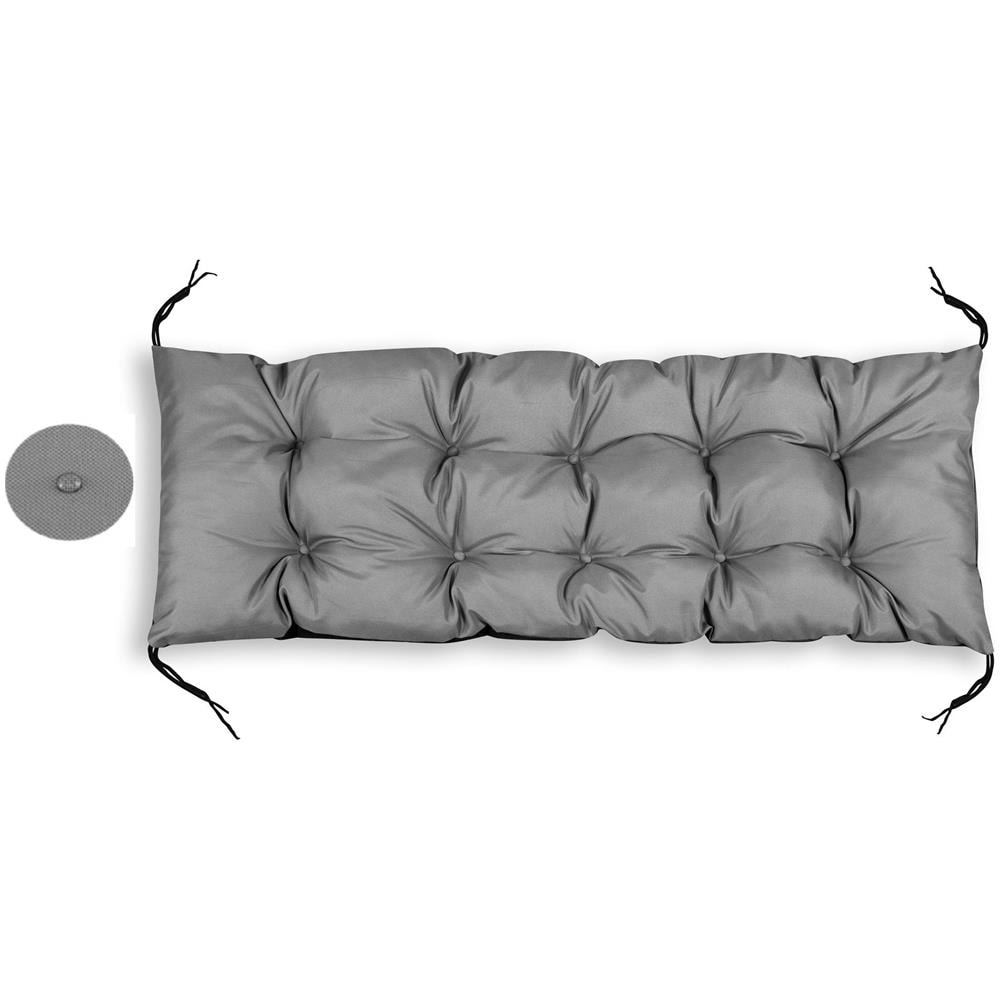 Cuscino da giardino impermeabile grigio 120x40 cm per panca in pallet - Foto 2