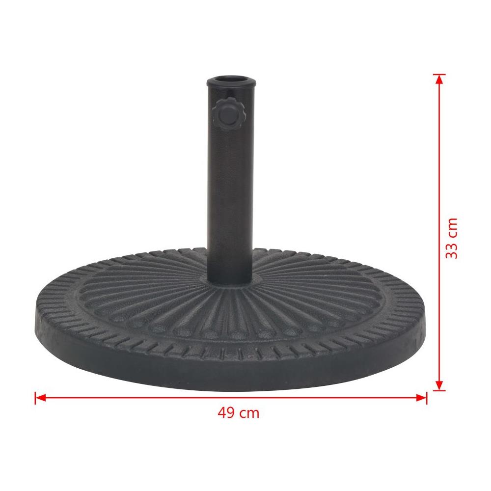 Base Per Parasole Circolare In Resina Nera 14 Kg - Foto 7