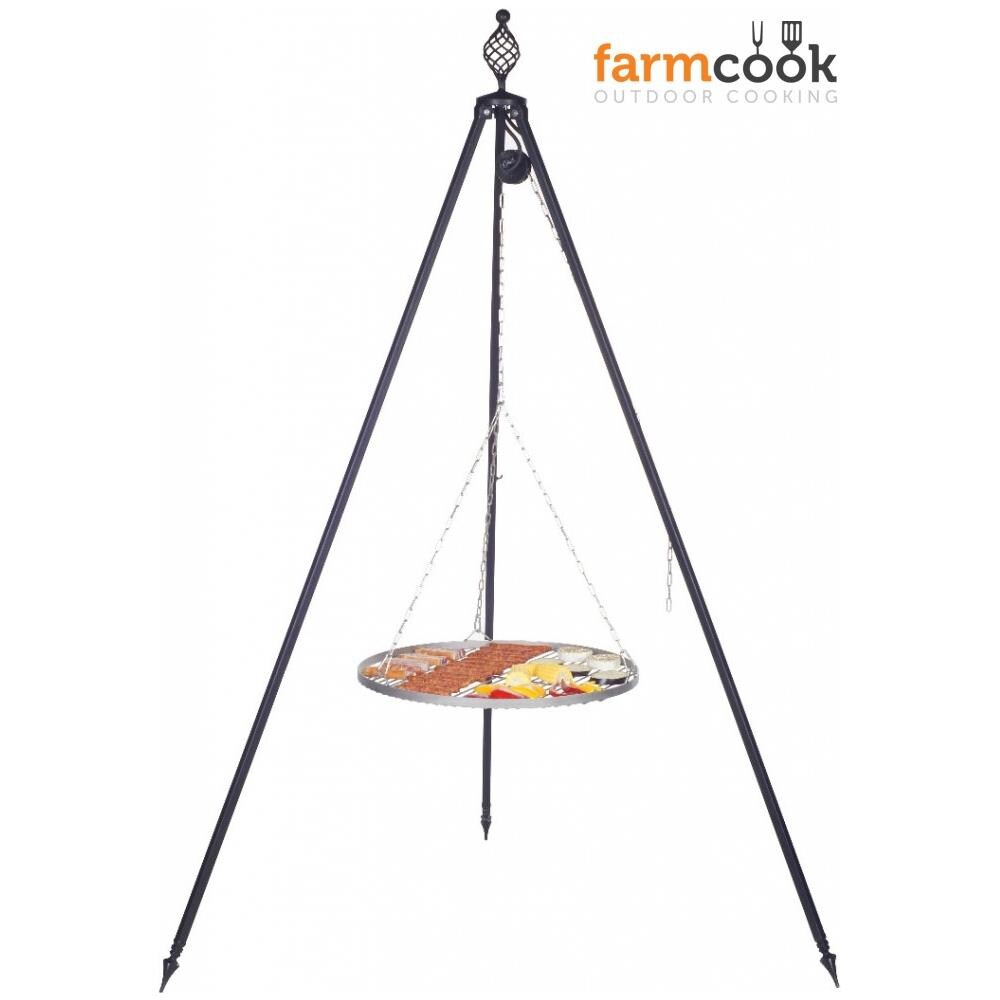 Griglia Oskar In Acciaio Nero Con Treppiedi Alto 210cm -70cm - Foto 1