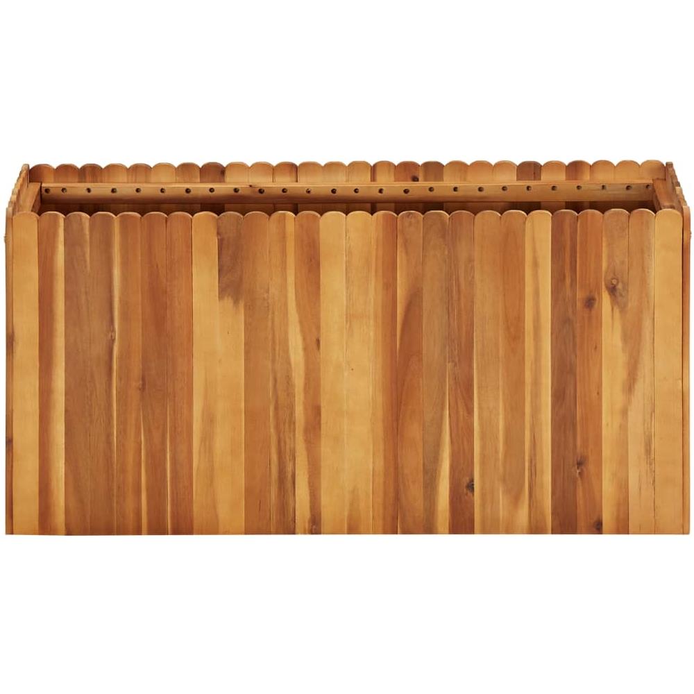 Fioriera Da Giardino 100x30x50 Cm In Legno Massello Di Acacia - Foto 2