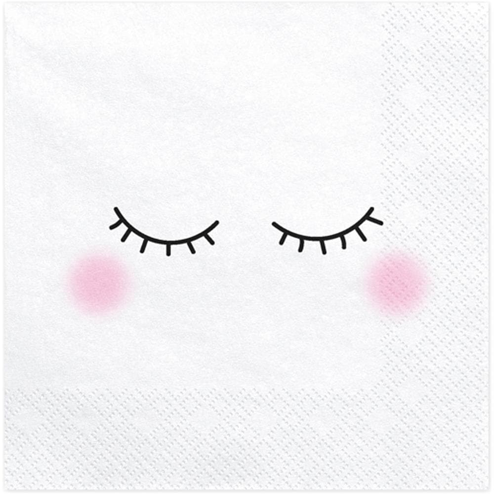 Partydeco - 20 Tovaglioli Di Carta Unicorno Bianco - Foto 1