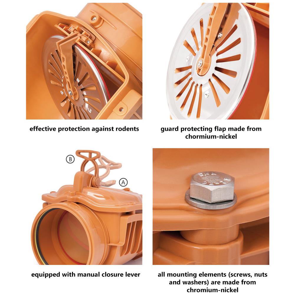 160mm Polipropiùene Nonritorno Valvola Acqua Stagnante Impedito - Foto 2