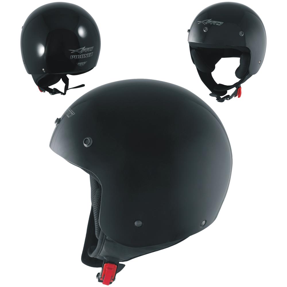 Piconet Casco Jet Frontino Moto Scooter Quad Custom Nero Ece 22-05 Taglia M - Foto 1