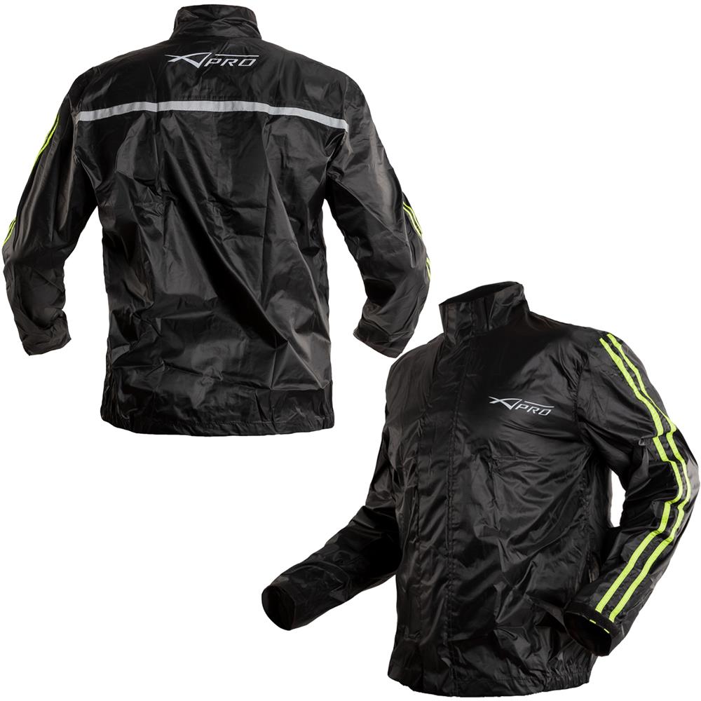 Giacca Antiacqua Moto Antipioggia Impermeabile Tuta Con Cappuccio Fluo Xs - Foto 2