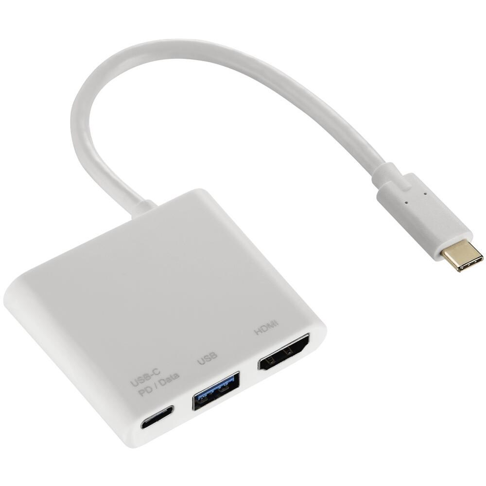 00135728 USB 3.1-C HDMI / USB 3.1-C / USB 3.1-A Bianco cavo di interfaccia e adattatore - Foto 1