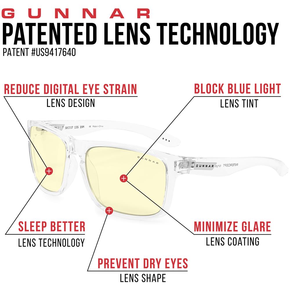 Occhiali Videogiochi E Computer |intercept, Colore Del Cornice: Onyx, Tinta De Lenti: Ambra (blocca 98% Luce Blu E 100% Uv Luce) Max | Lente Brevettata Luce Protezione Per Proteggere Occhi - Foto 12