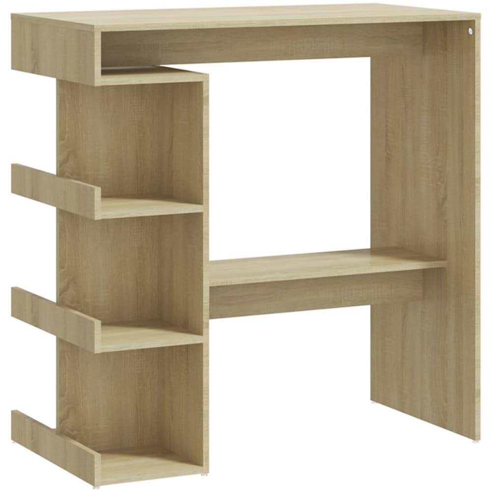 Tavolo Bar con Ripiani Rovere Sonoma 100x50x101,5 cm Truciolato - Foto 2