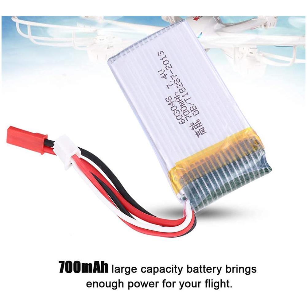 3 Pezzi Batteria Lipo Ricaricabile (7.4v 700mah) Per Rc Drone Quadricottero Mjx X600 - Foto 2