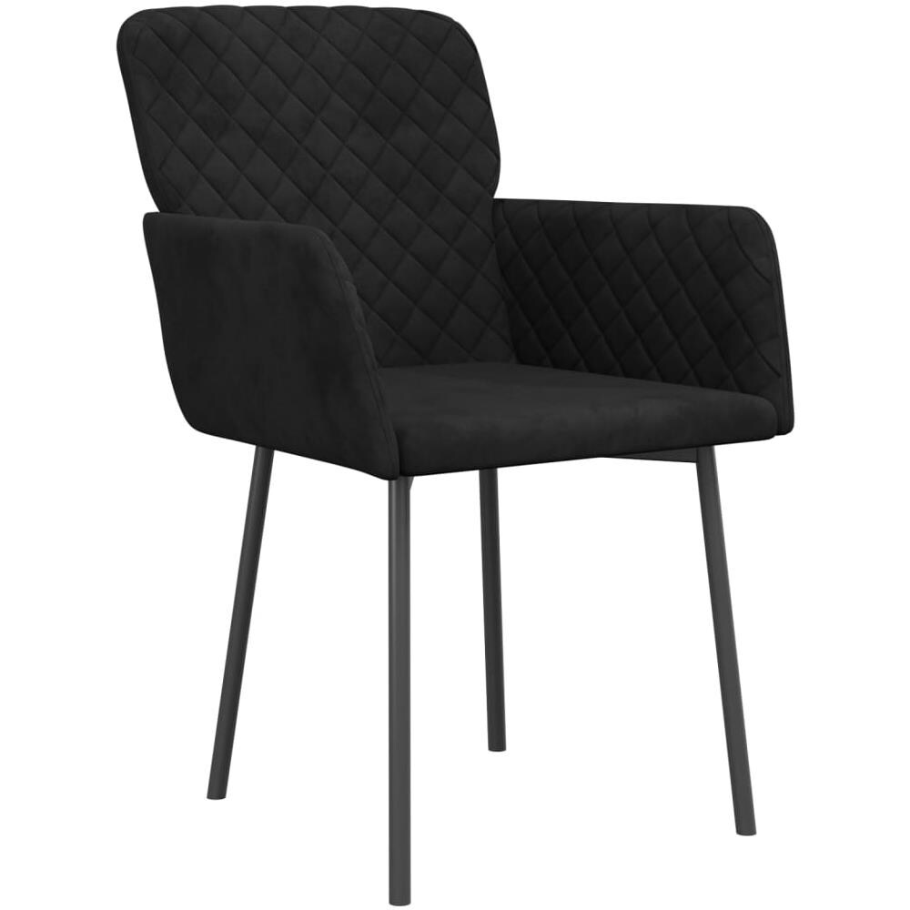 Sedie Da Pranzo 2 Pz Nere In Velluto - Foto 3