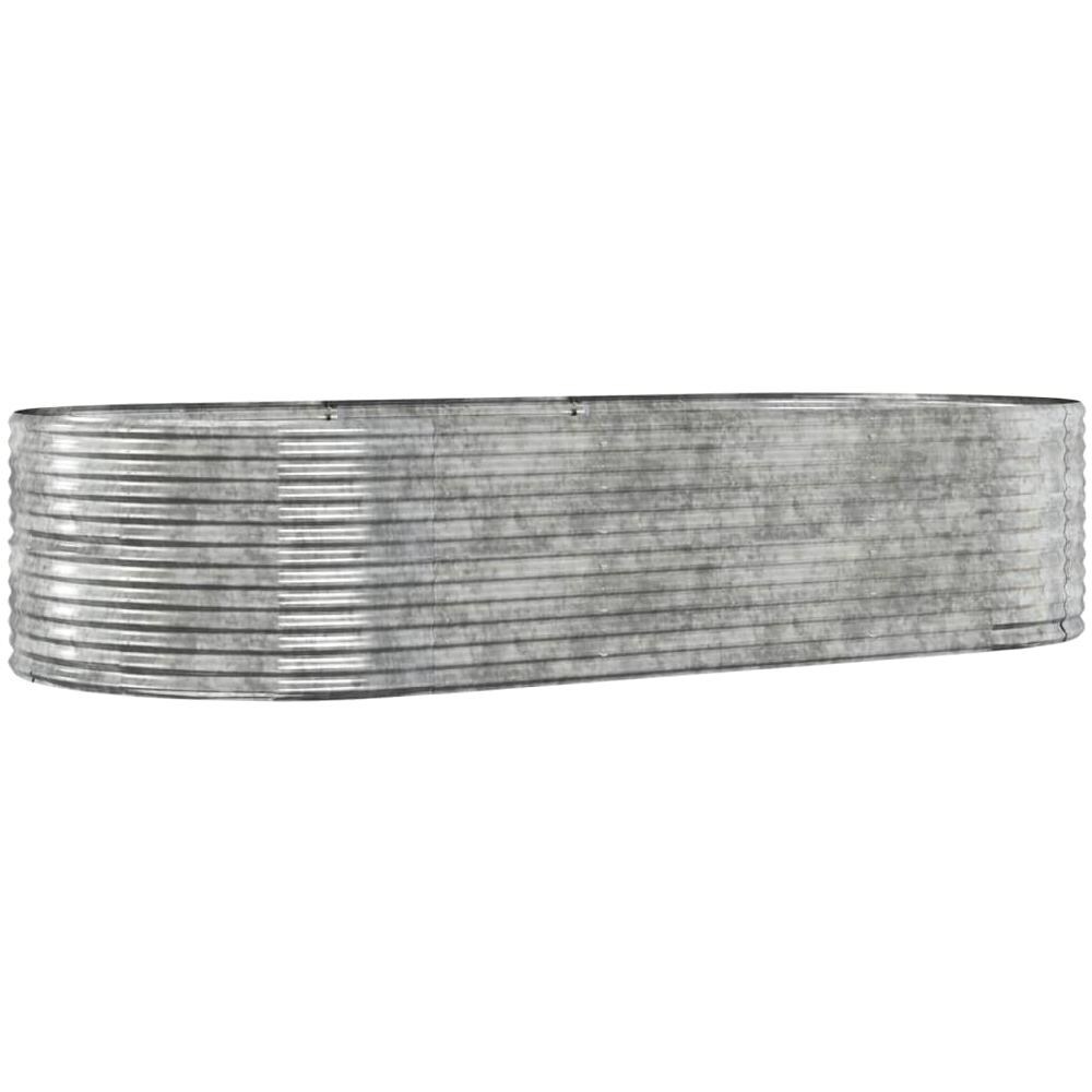 Letto Giardino Acciaio Verniciato Polvere 291x140x68 cm Argento - Foto 1