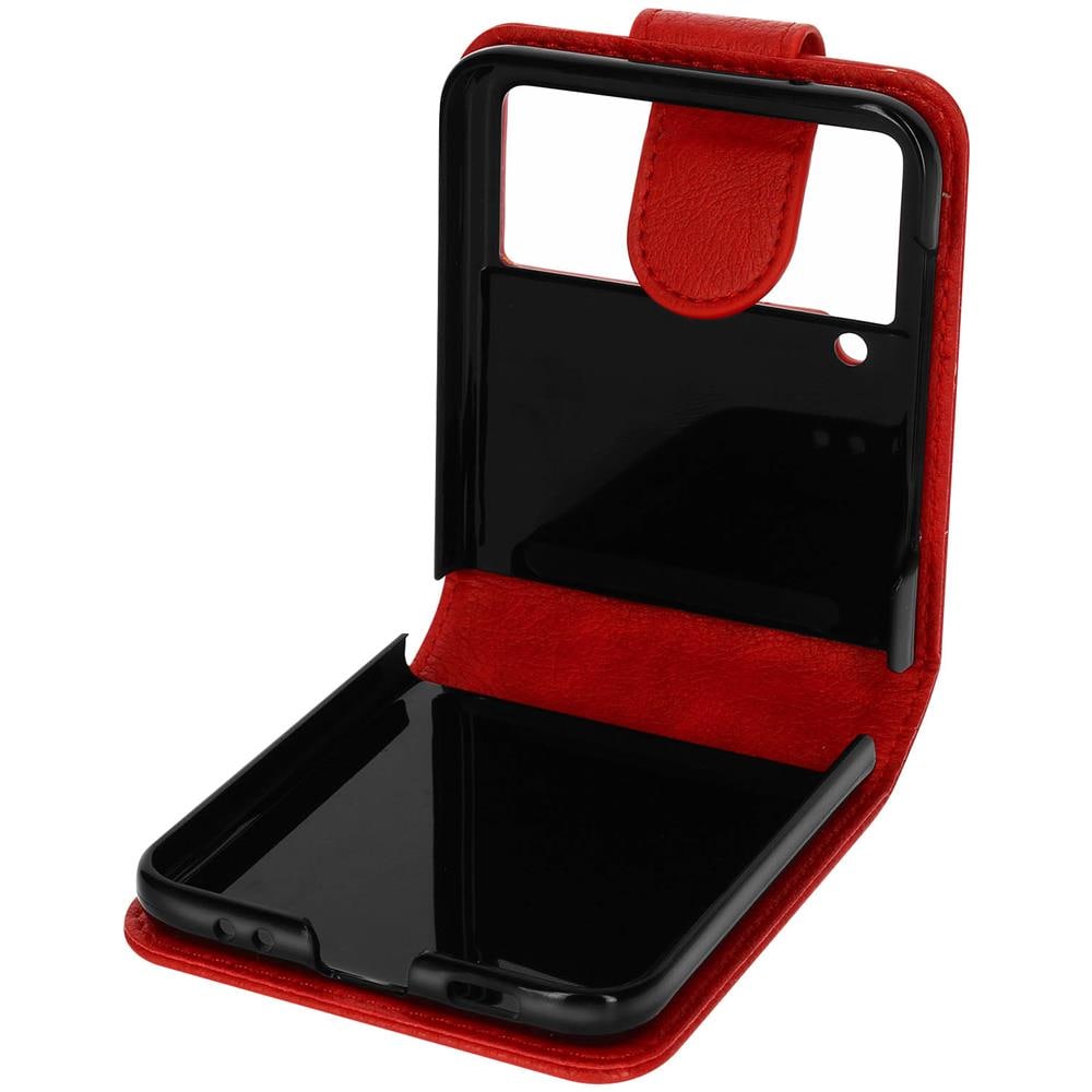 Cover Per Samsung Galaxy Z Flip4, Copertina Con Linguetta Magnetica Rossa - Foto 1