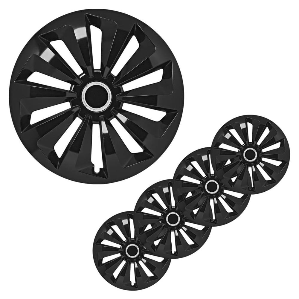 Copricerchi Fox Neri 16"" 4 Pz - Foto 1