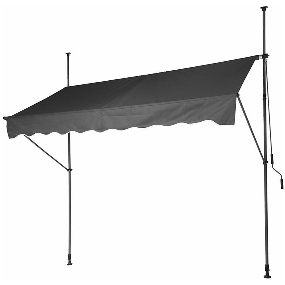 Tenda Regolabile Grigio Poliestere 250 X 120 Cm - Foto 1