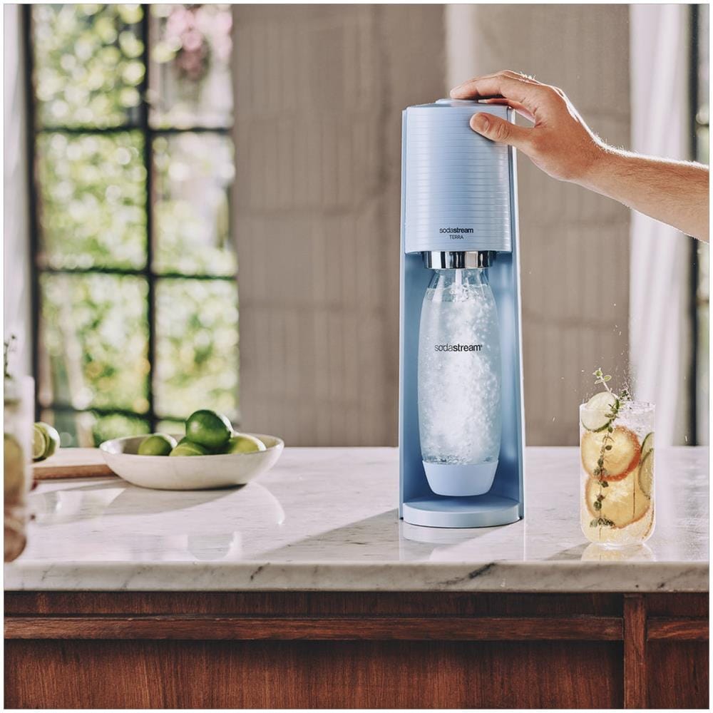 Macchina per Acqua Ffrizzante 1 Litro + 1 Ricarica di Gas Colore Blu - Foto 5
