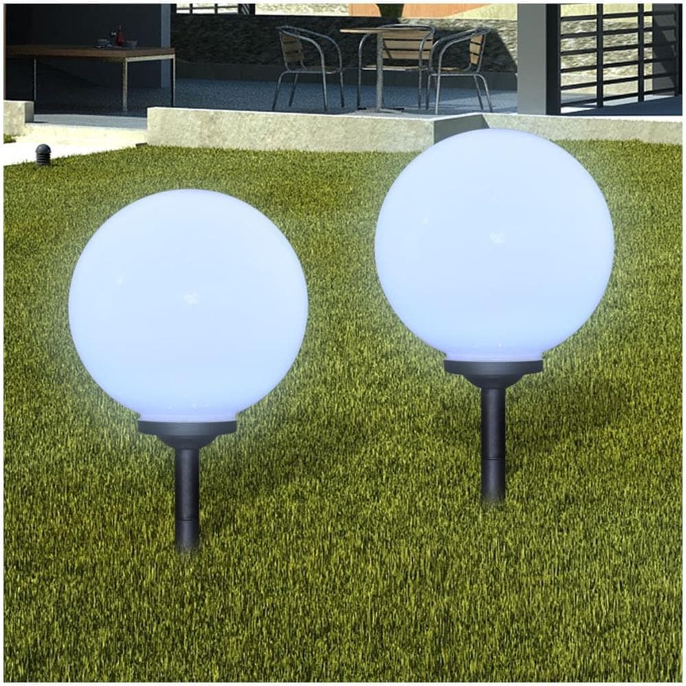 Lampione Solare A Led Da Giardino 30cm Con Picchetto 2pz - Foto 1