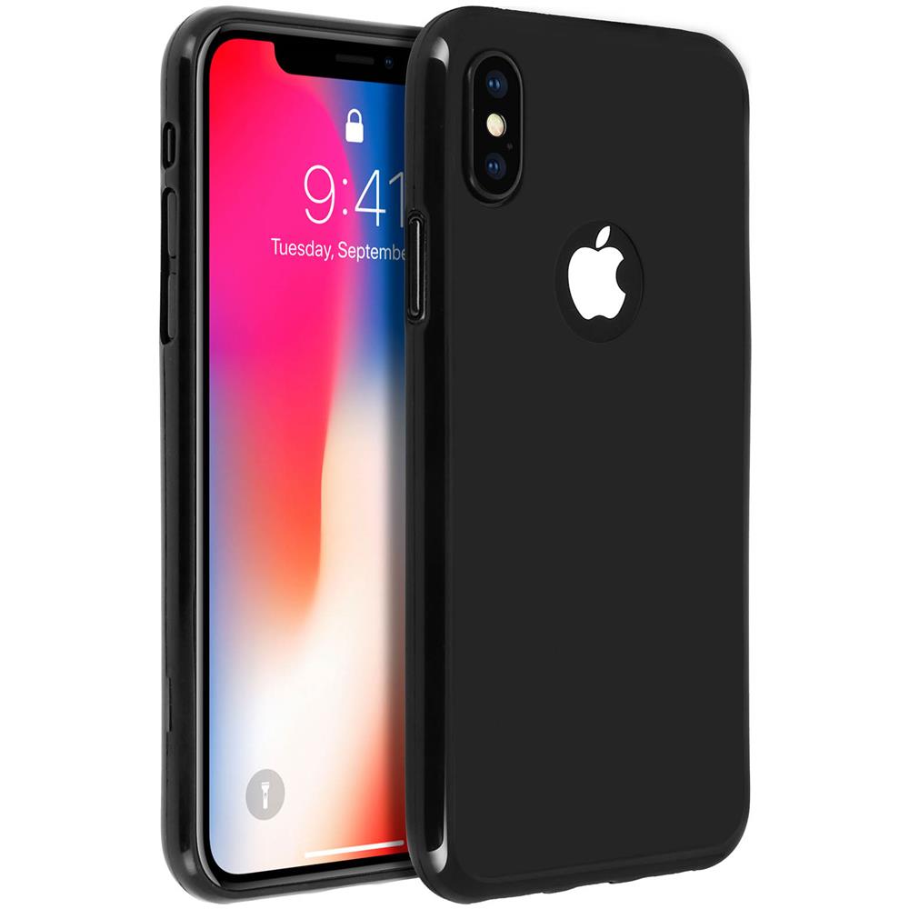 Cover Per Apple Iphone X / Xs In Silicone Flessibile Nero - Foto 1