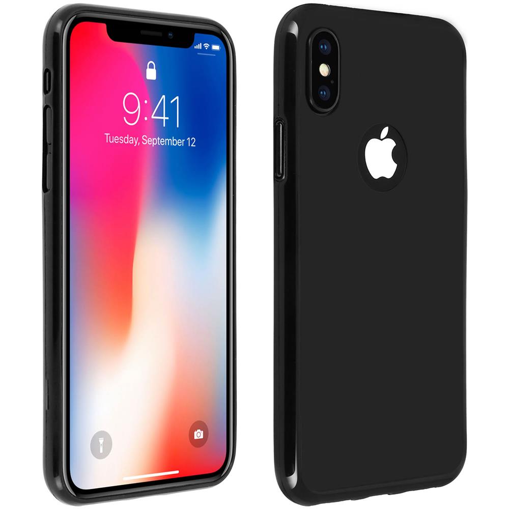 Cover Per Apple Iphone X / Xs In Silicone Flessibile Nero - Foto 2