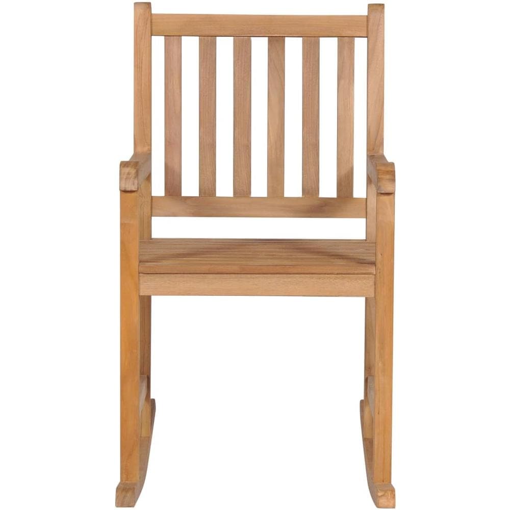 Sedia a Dondolo in Legno Massello di Teak - Foto 2