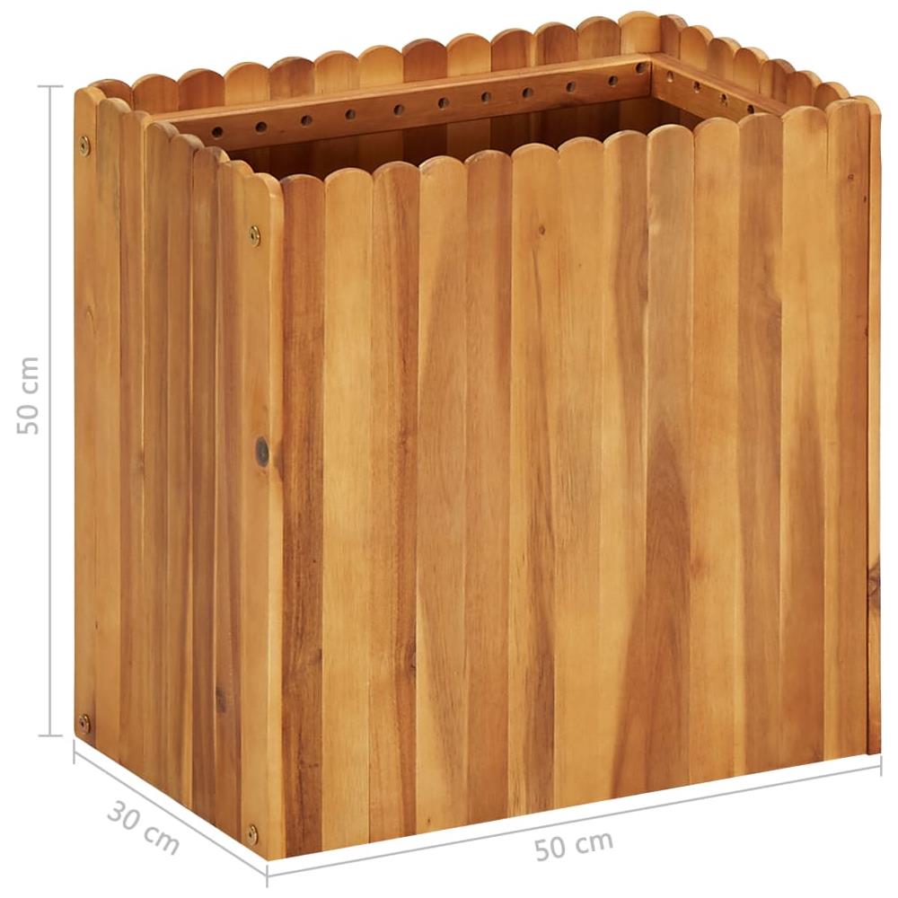 Fioriera Da Giardino 50x30x50 Cm In Legno Massello Di Acacia - Foto 5