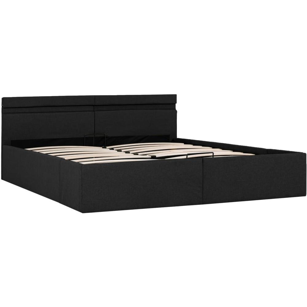 Giroletto con Contenitore e LED Grigio Scuro Tessuto 100x200 cm - Foto 2