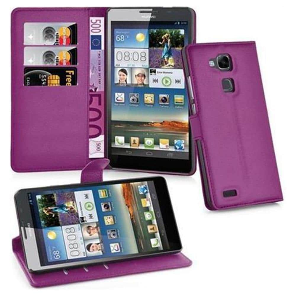 Custodia Compatibile Con Huawei D3 Mate 7 In Violetta Ametista - Coperchio Protettiva Con Chiusura Magnetica, Funzione Stand E Tasca Per Le Carte - Foto 1