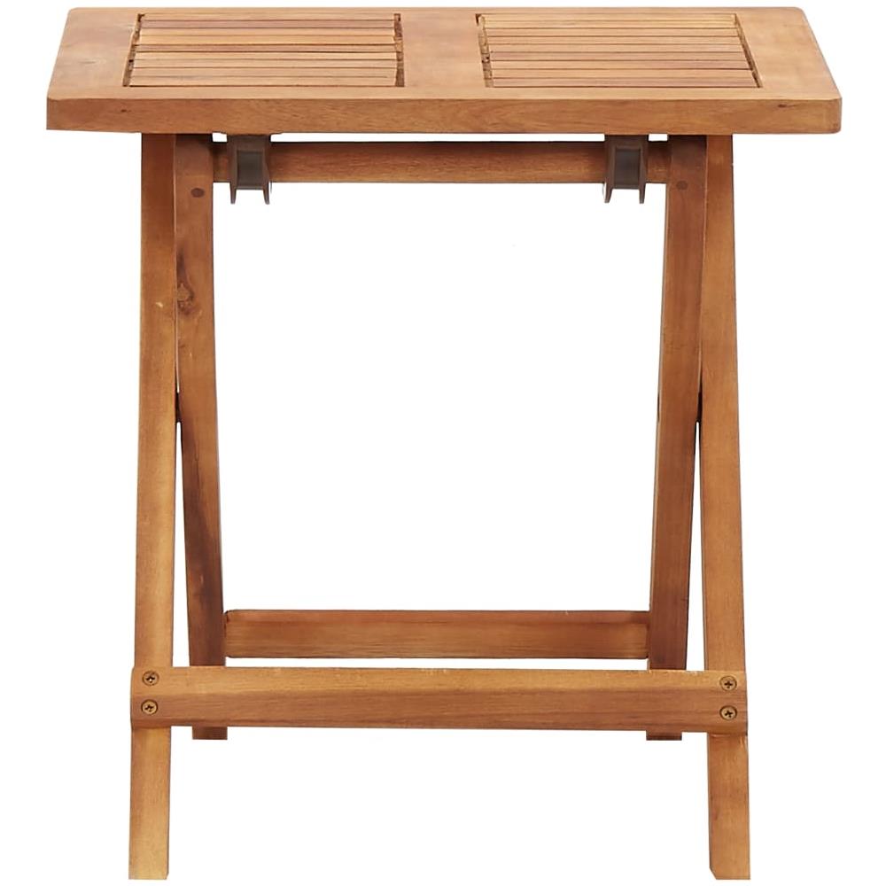 Tavolo Da Giardino Pieghevole 40x40x40 Cm In Massello D'acacia - Foto 2