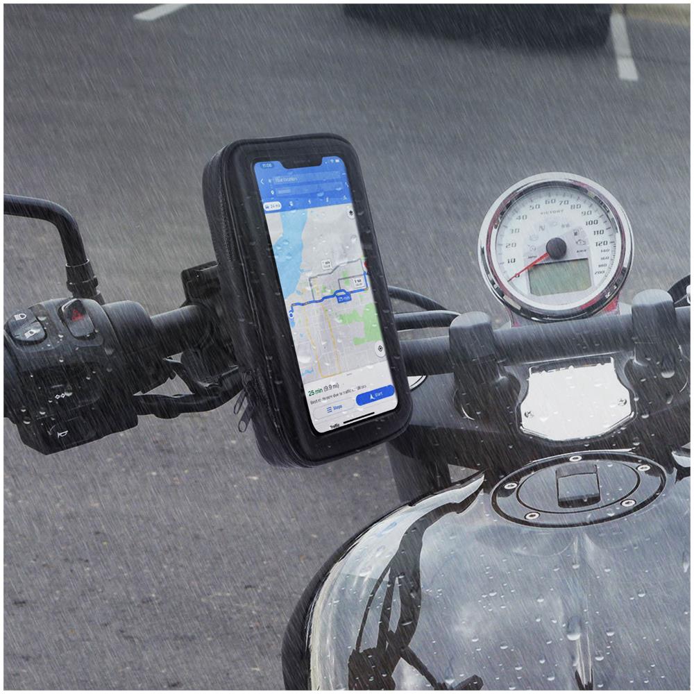 Supporto Bici E Moto Per Manubrio Smartphone Custodia Impermeabile Con Cerniera - Foto 5