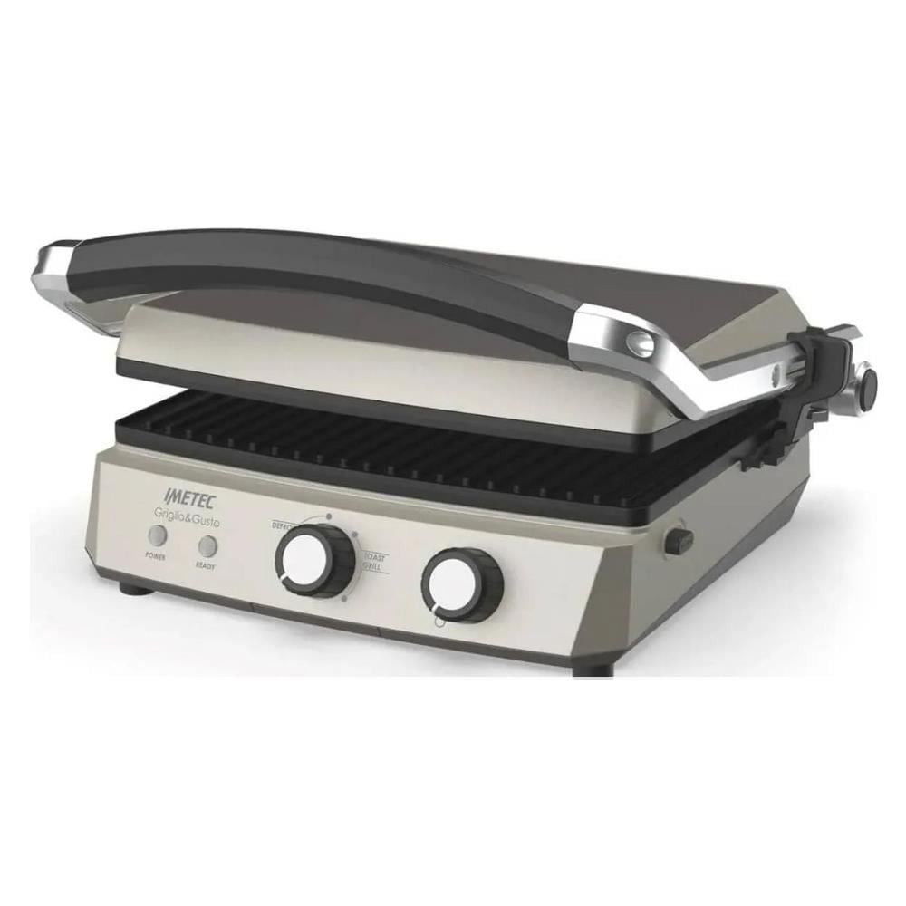 Griglia Elettrica Griglia&Gusta con Dimensione pisatre 28 x 22 cm Potenza 2000 W Colore Grigio - Foto 1