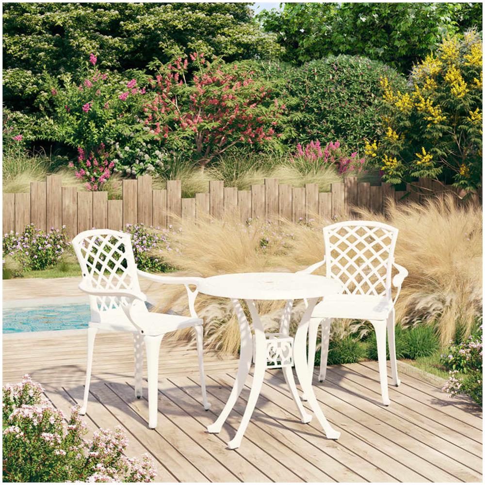 Set Da Bistrot 3 Pz In Alluminio Pressofuso Bianco - Foto 1