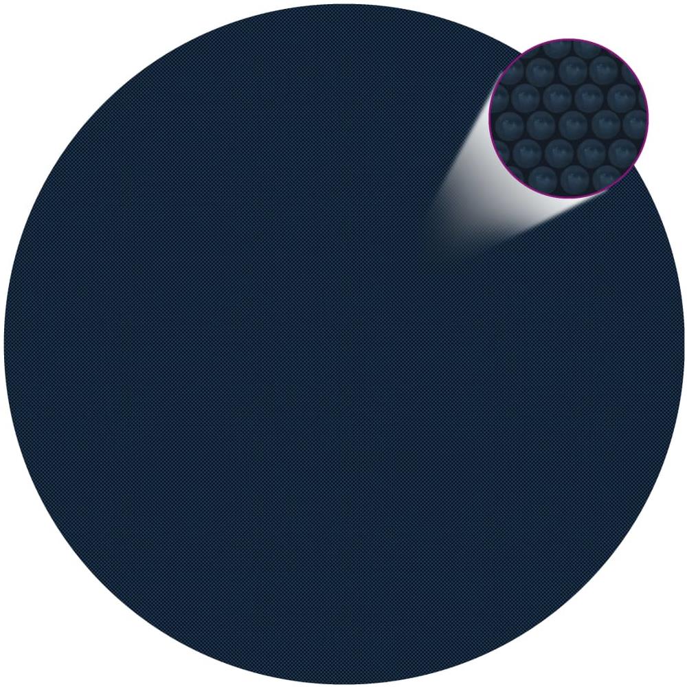 Pellicola Galleggiante Solare PE per Piscina 250 cm Nero e Blu - Foto 2