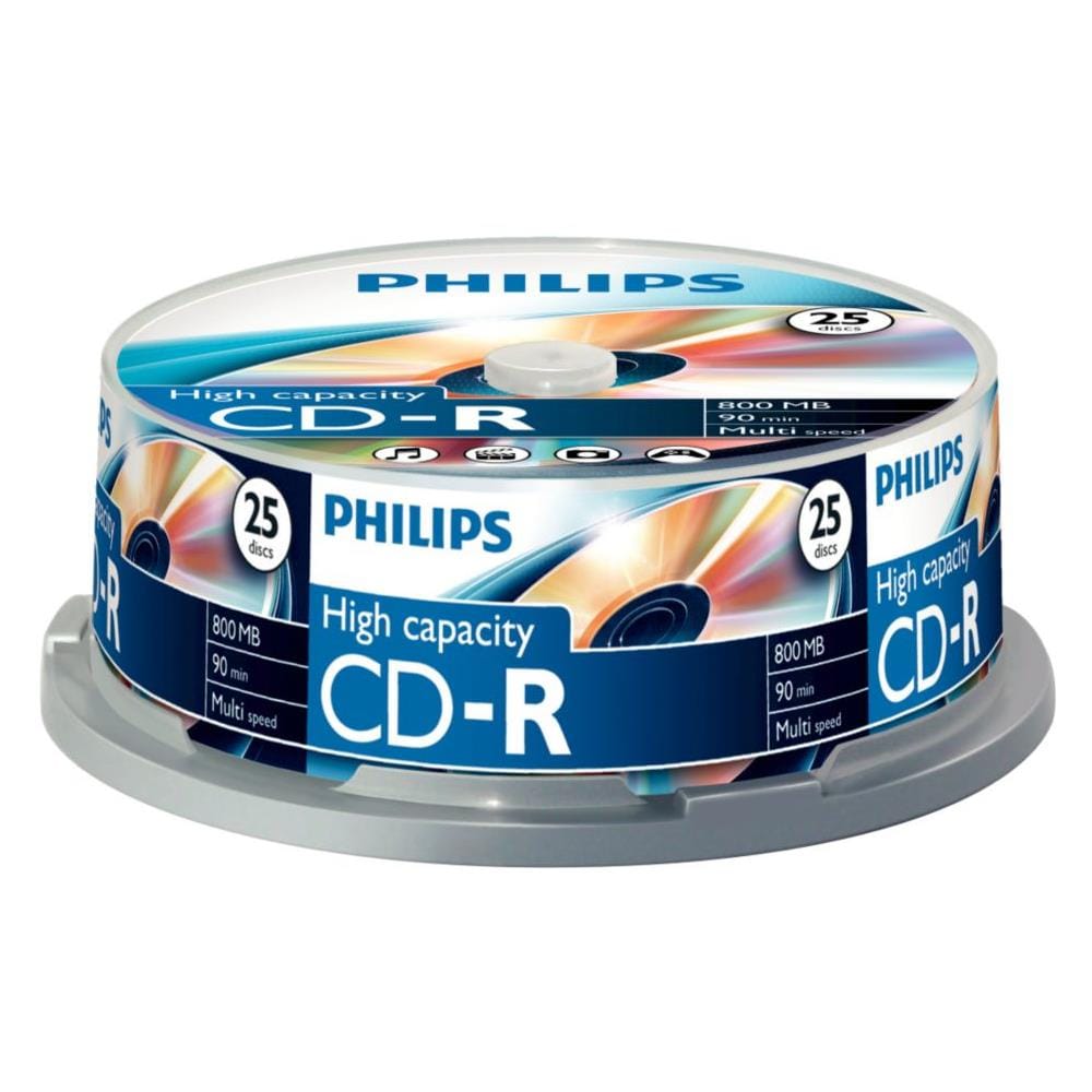 Supporto registrabile CD CR8D8NB25/00 - CD-R - 800 MB - 25 Pacco - 120mm - 1,50 Ora Tempo di registrazione massimo - Foto 1