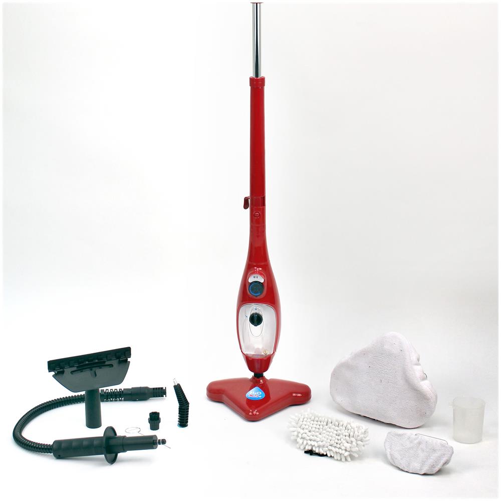 Mediashopping H2o Plus Pulitore A Vapore Verticale Rosso 1300 W