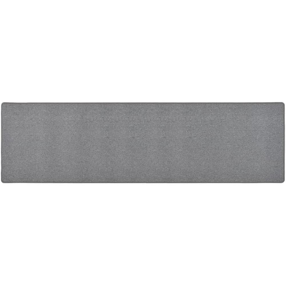 Tappeto Corsia Grigio Scuro 80x300 Cm - Foto 1